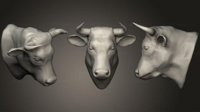 Masks and muzzles of animals (Bull 2, MSKJ_0401) 3D models for cnc